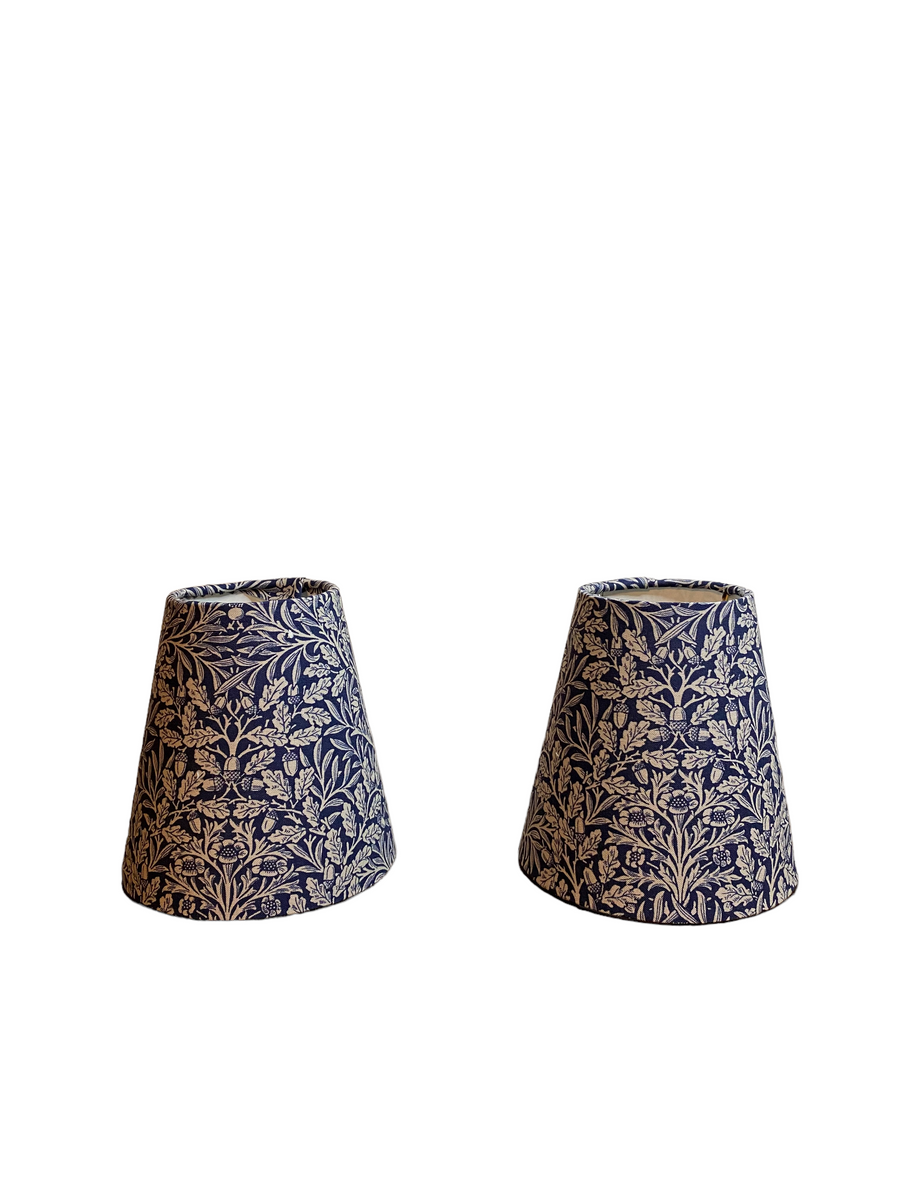 William Morris Pure Acorn Ink Fabric Sconce Chandelier Candelabra