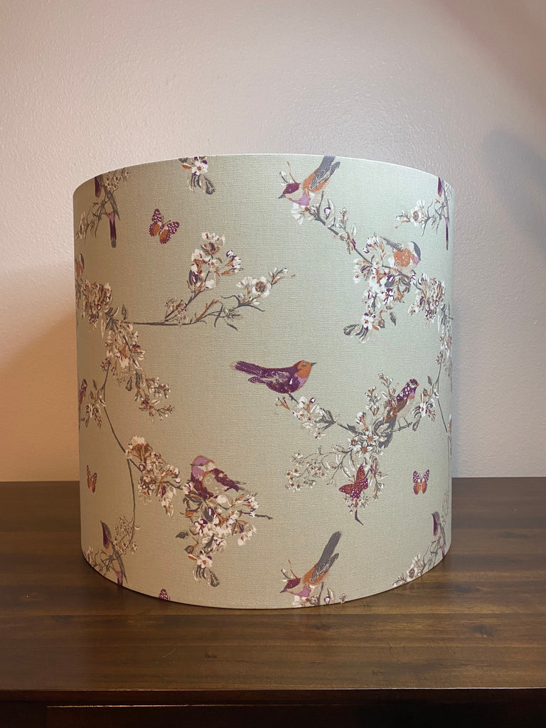 Beautiful Birds Sage Handmade Lampshade