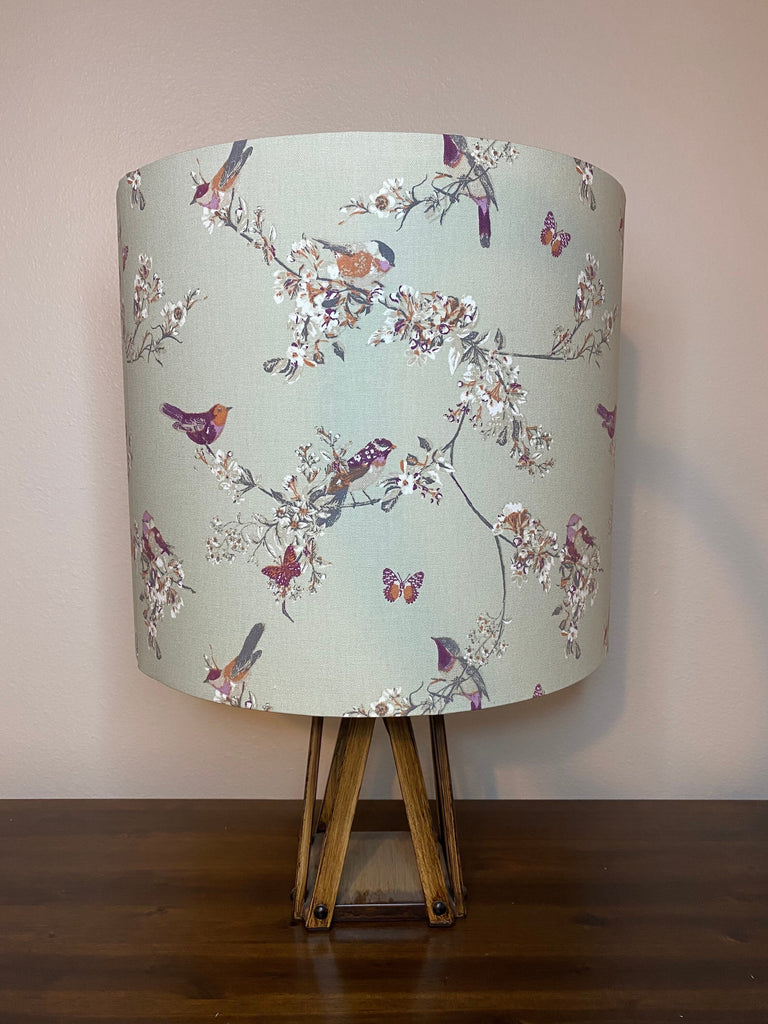 Beautiful Birds Sage Handmade Lampshade