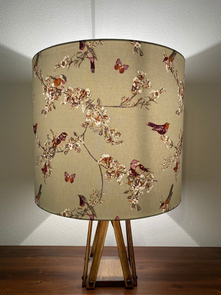 Beautiful Birds Sage Handmade Lampshade