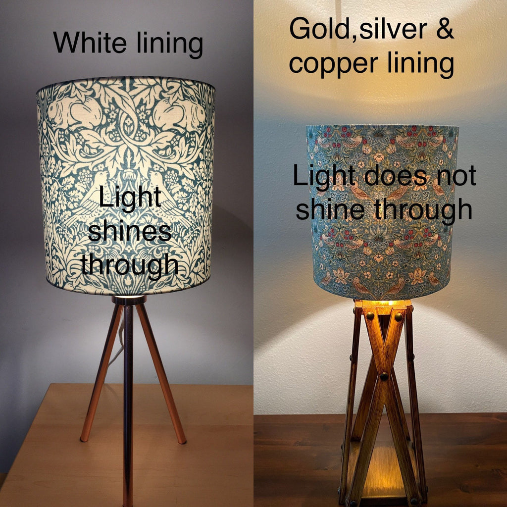 William Morris Golden Lily Navy Handmade Lampshade