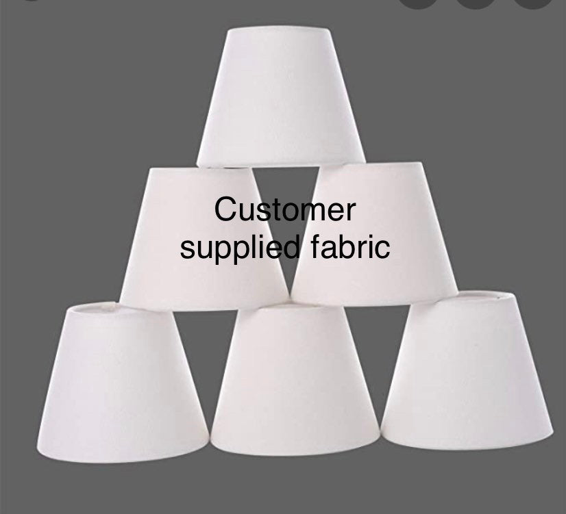 Custom Fabric Sconce Chandelier Candelabra Lampshade using customer supplied fabric