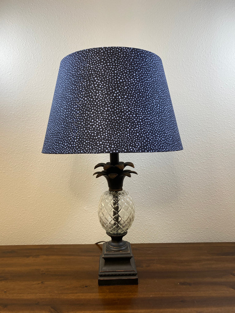William Morris Seaweed Dot Navy Handmade Lampshade