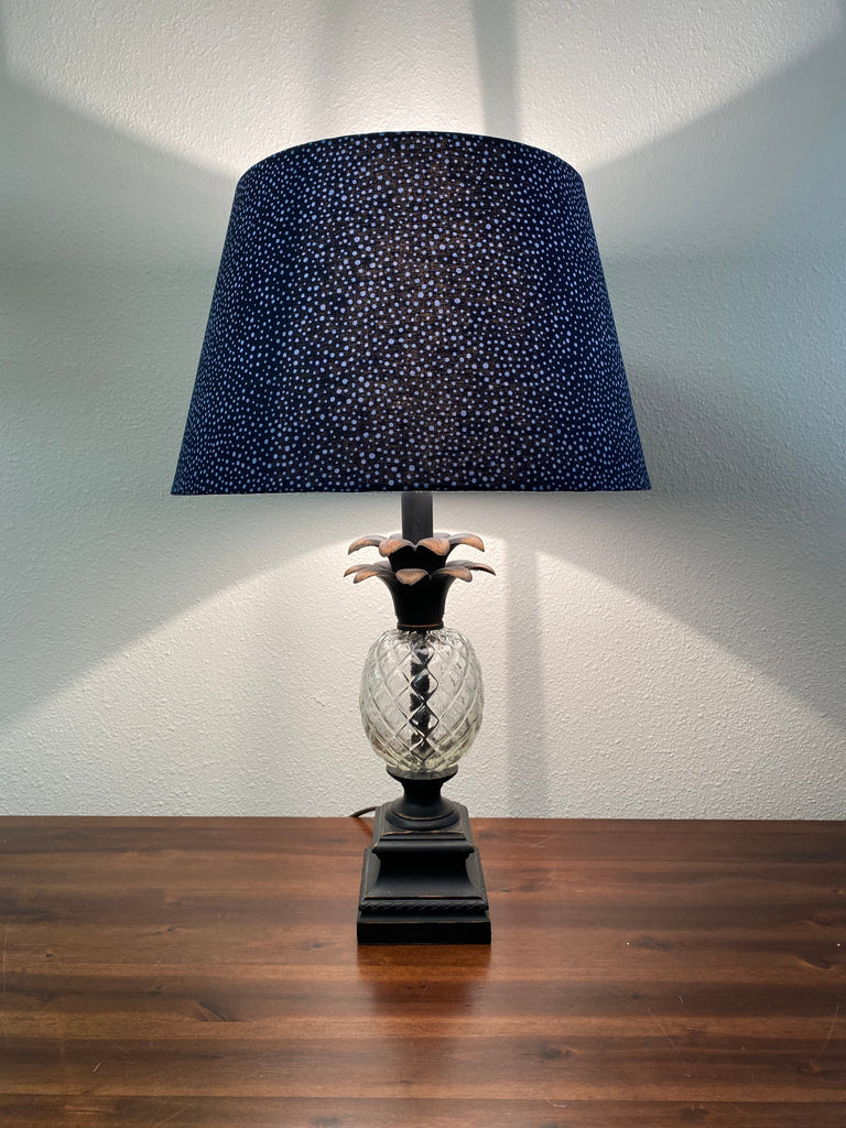 William Morris Seaweed Dot Navy Handmade Lampshade