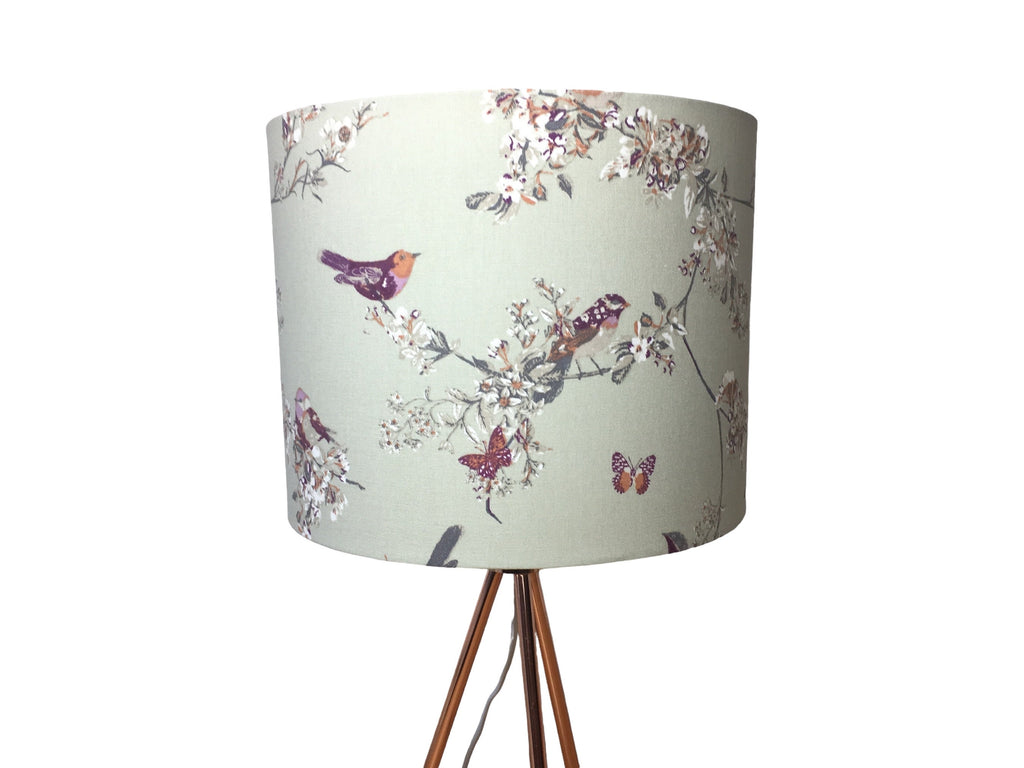Beautiful Birds Sage Handmade Lampshade
