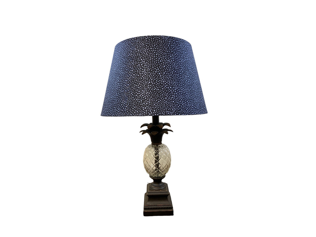 William Morris Seaweed Dot Navy Handmade Lampshade