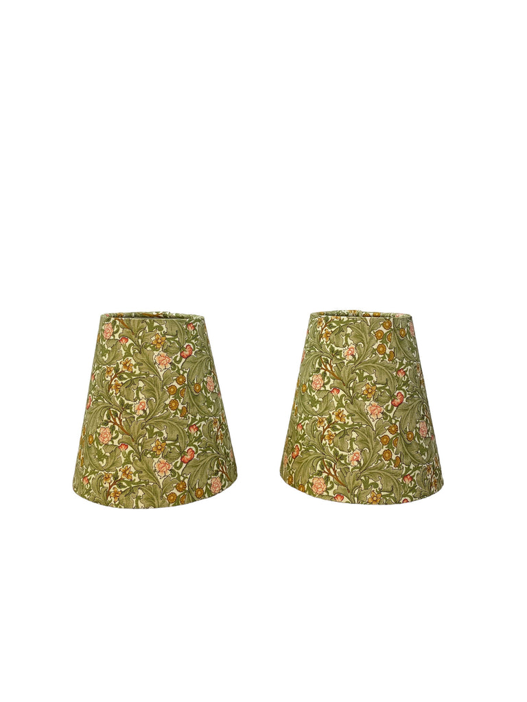 William Morris Olive Morris Meadow Fabric Sconce Chandelier Candelabra Lampshade (sold individually)