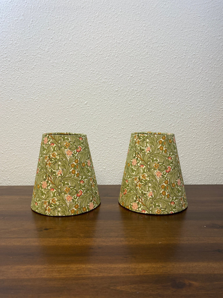 William Morris Olive Morris Meadow Fabric Sconce Chandelier Candelabra Lampshade (sold individually)