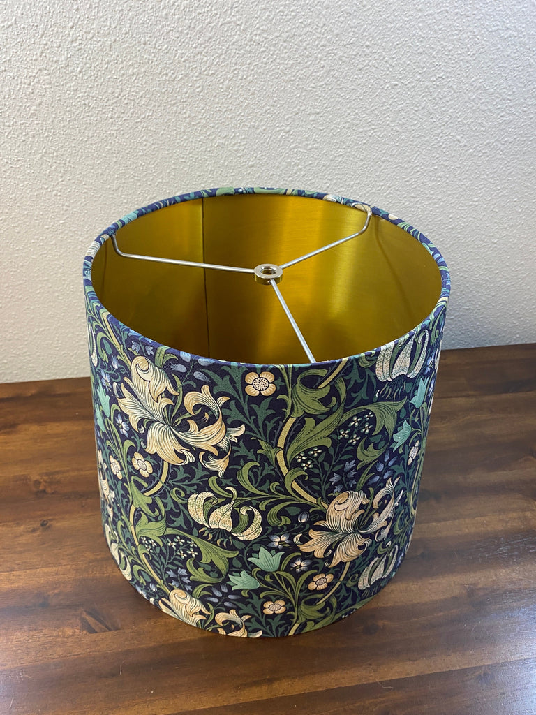 William Morris Golden Lily Navy Handmade Lampshade