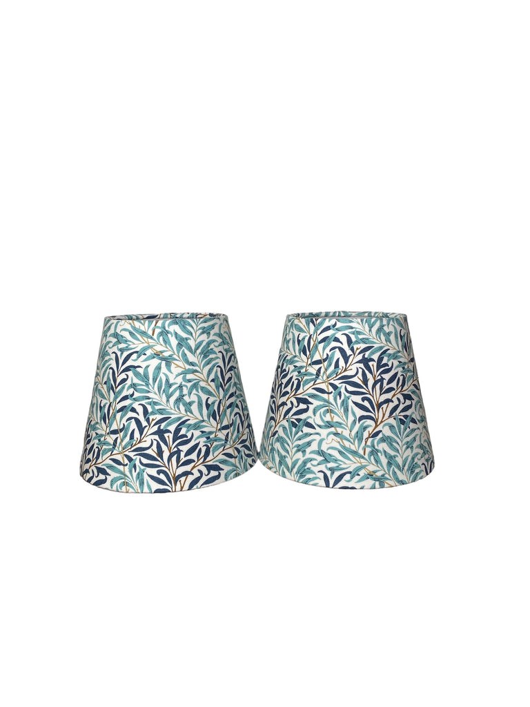 William Morris Mini Willow Bough Mint Fabric Sconce Chandelier Candelabra Lampshade (sold individually)