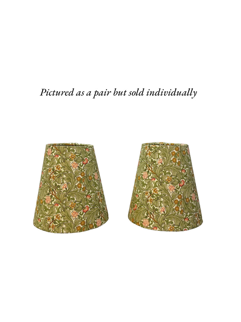 William Morris Olive Morris Meadow Fabric Sconce Chandelier Candelabra Lampshade (sold individually)
