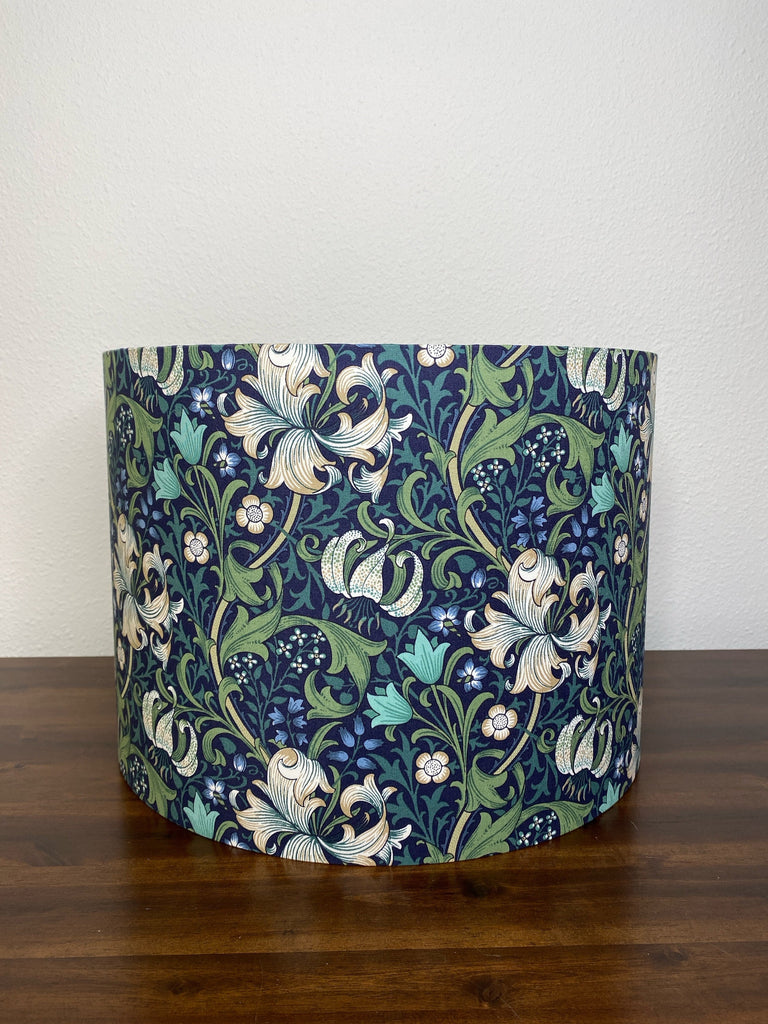 William Morris Golden Lily Navy Handmade Lampshade