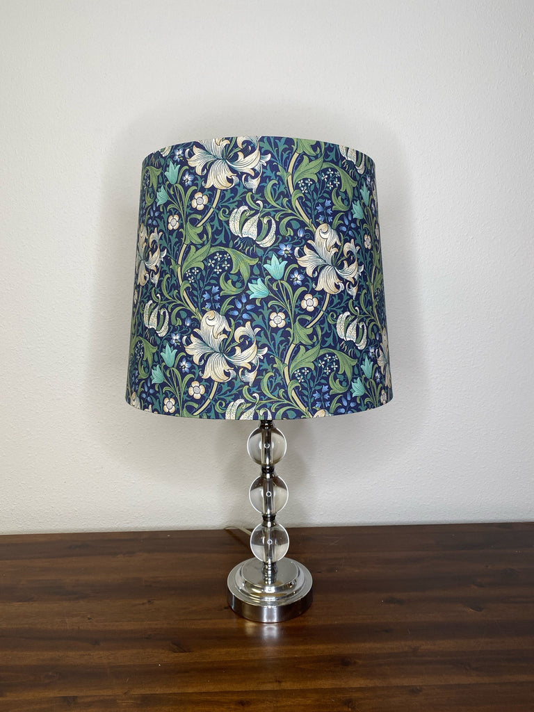 William Morris Golden Lily Navy Handmade Lampshade