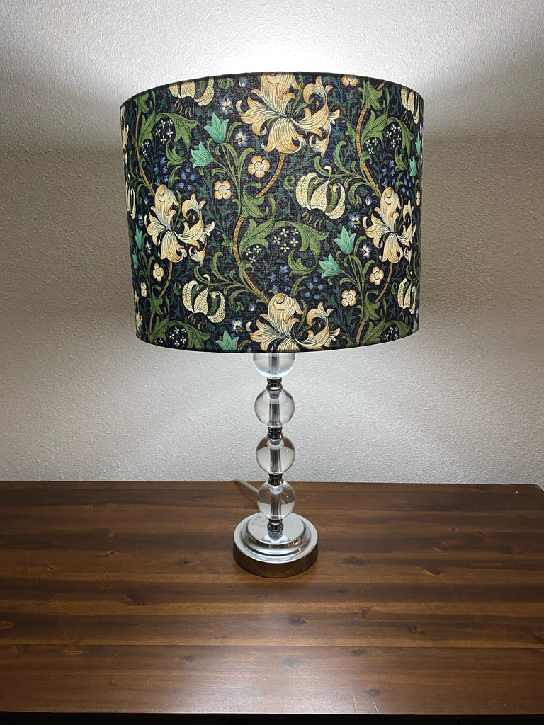 William Morris Golden Lily Navy Handmade Lampshade
