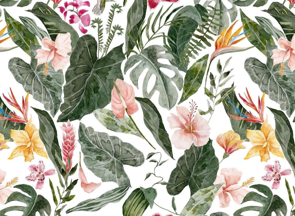 Tropical Island Floral Garden Handmade Lampshade