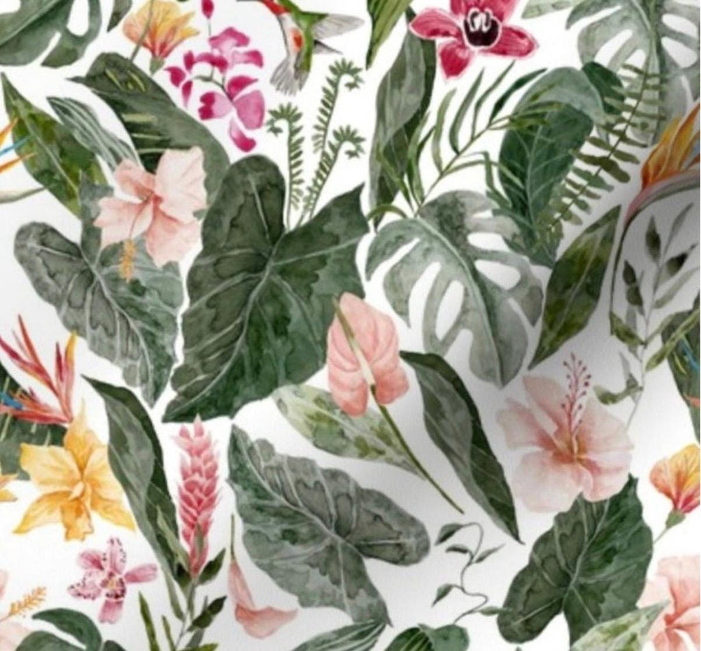 Tropical Island Floral Garden Handmade Lampshade