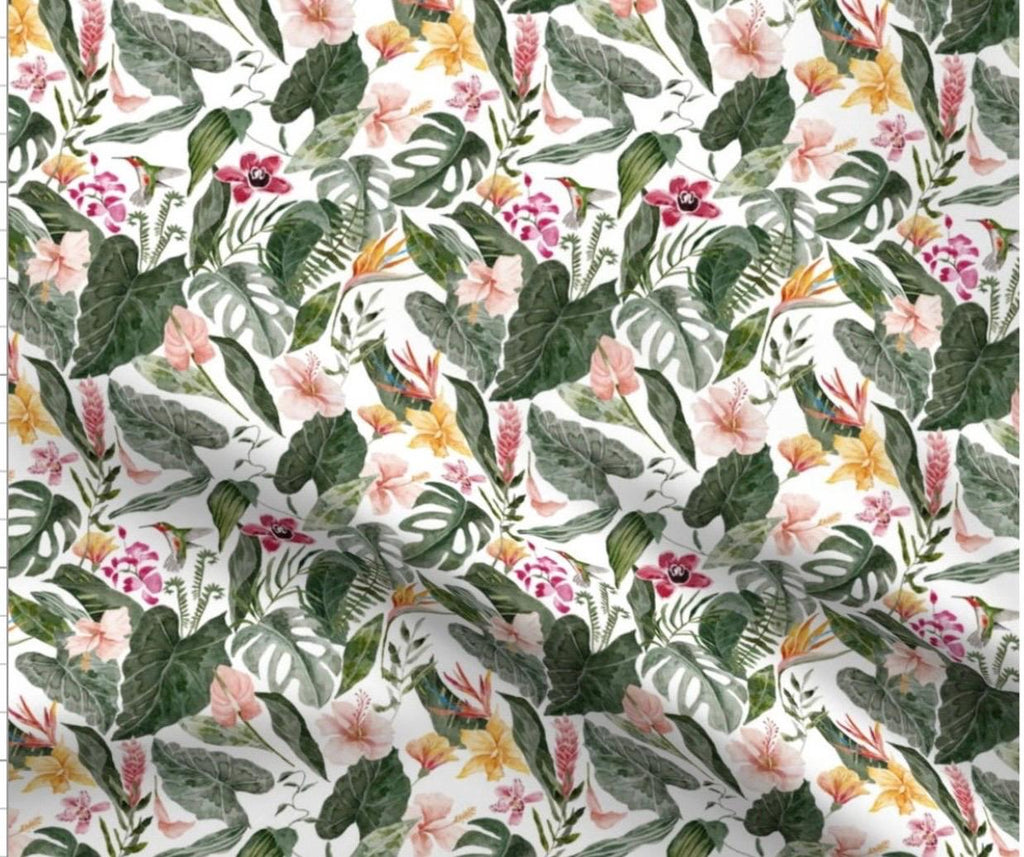 Tropical Island Floral Garden Handmade Lampshade