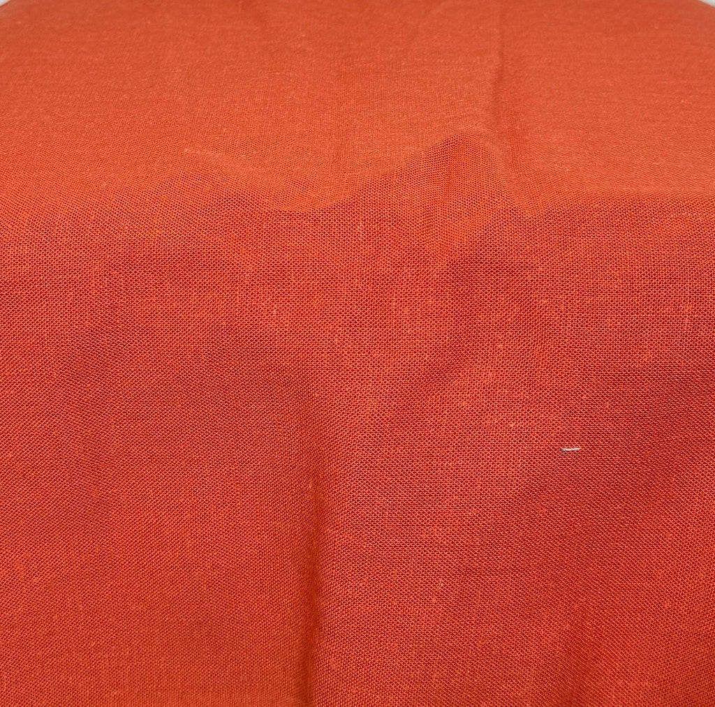 Warm Autumn Orange Linen Handmade Lampshade