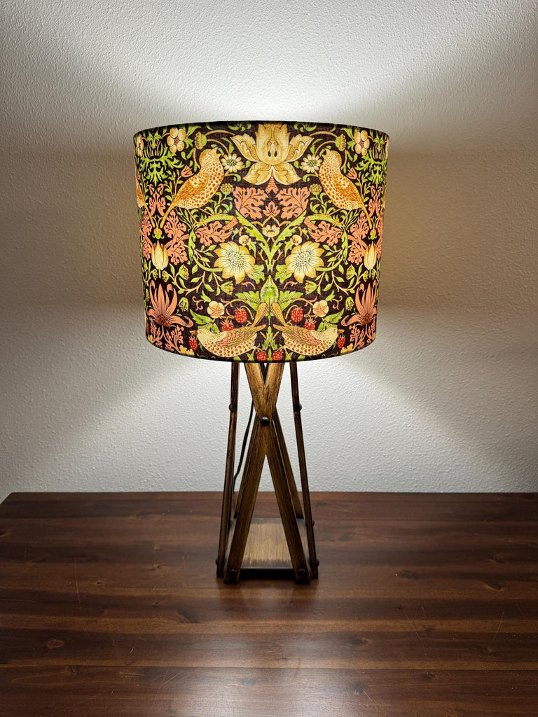 William Morris Strawberry Thief Chocolate Handmade Lampshade (New)