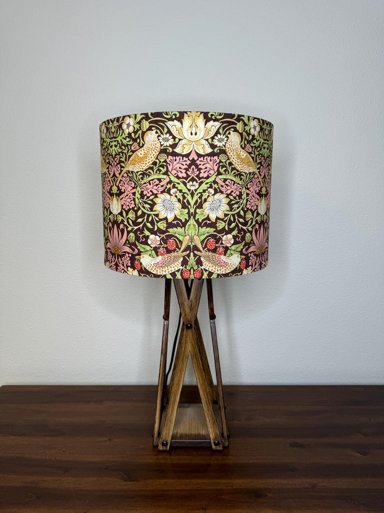 William Morris Strawberry Thief Chocolate Handmade Lampshade (New)