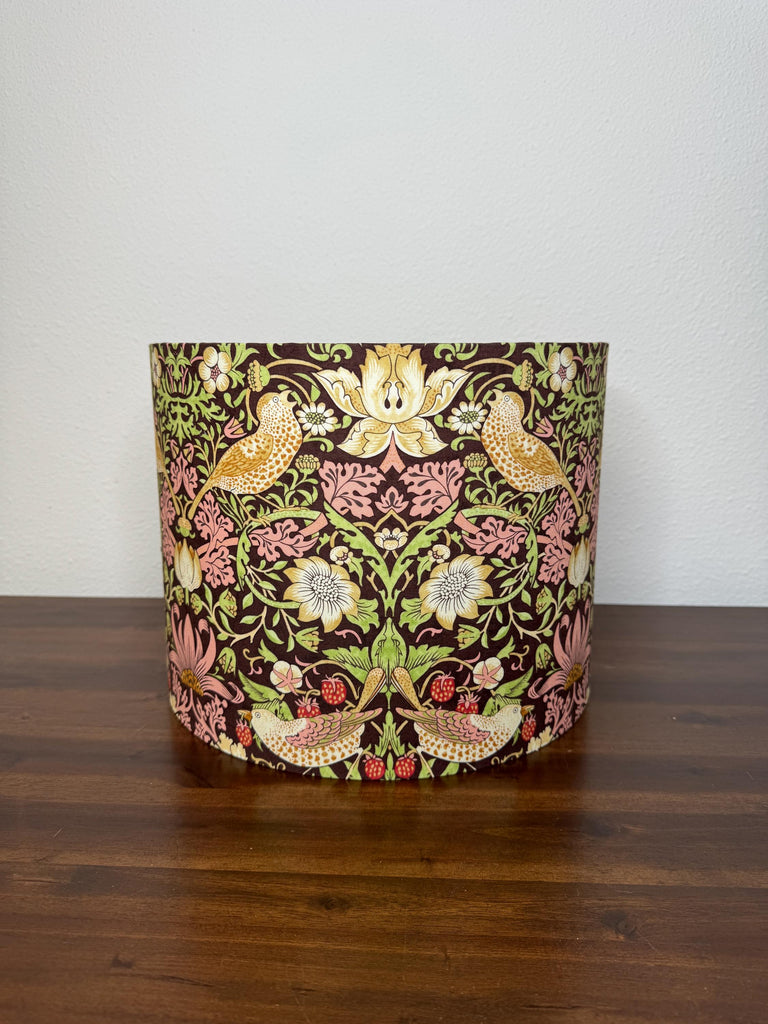 William Morris Strawberry Thief Chocolate Handmade Lampshade (New)