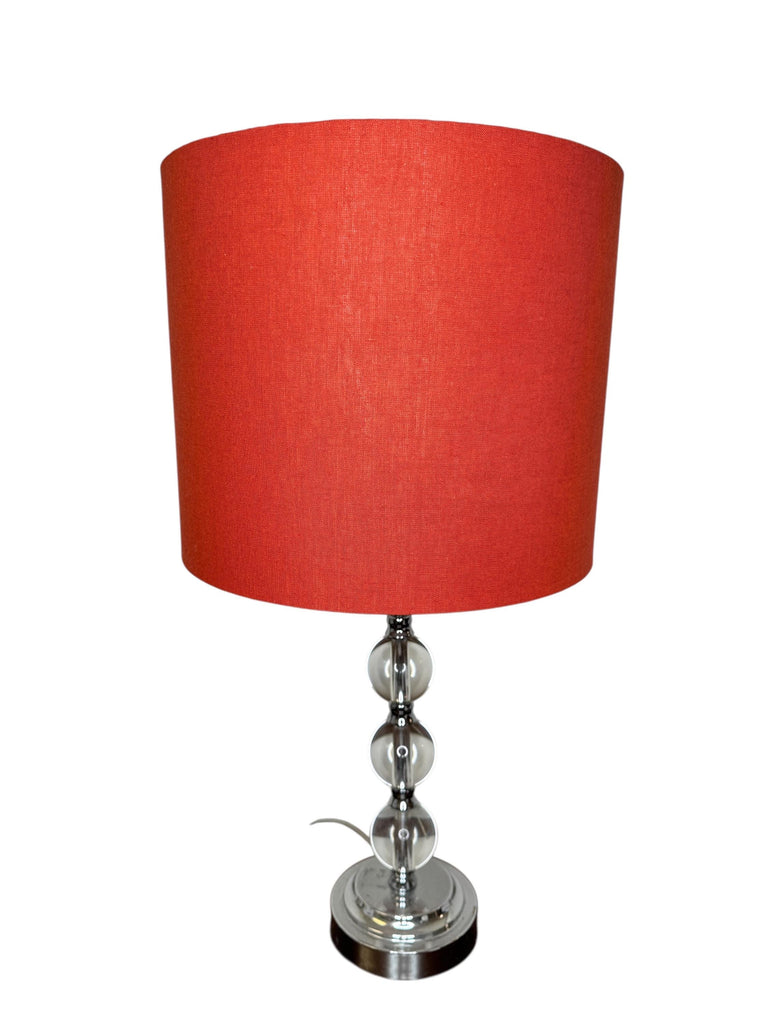Warm Autumn Orange Linen Handmade Lampshade