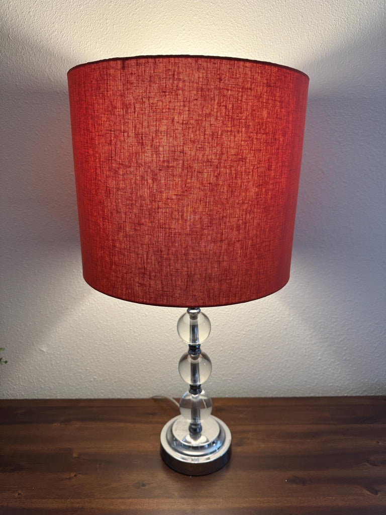 Warm Autumn Orange Linen Handmade Lampshade