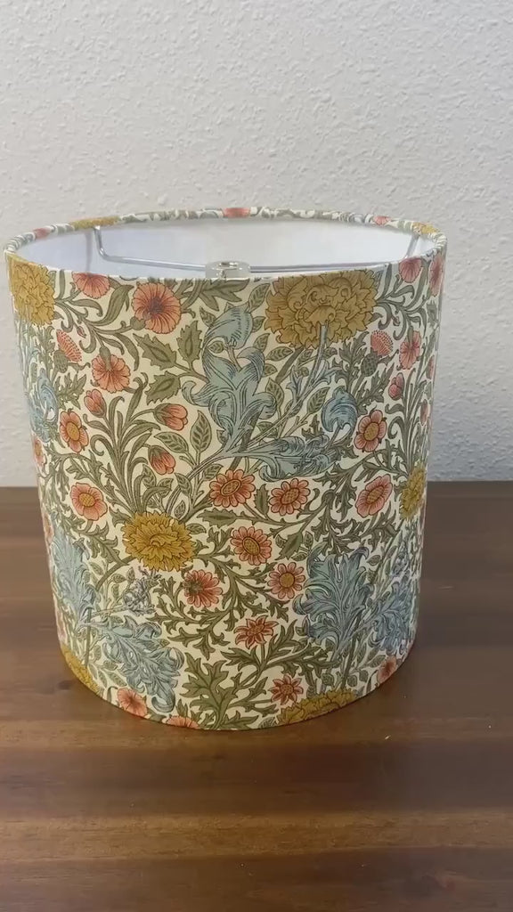 William Morris Leicester Double Floral Bough Porcelain Handmade Lampshade (New)