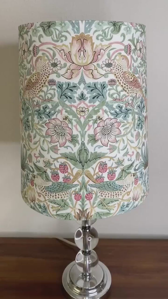 William Morris Strawberry Thief Olive Handmade Lampshade (New)