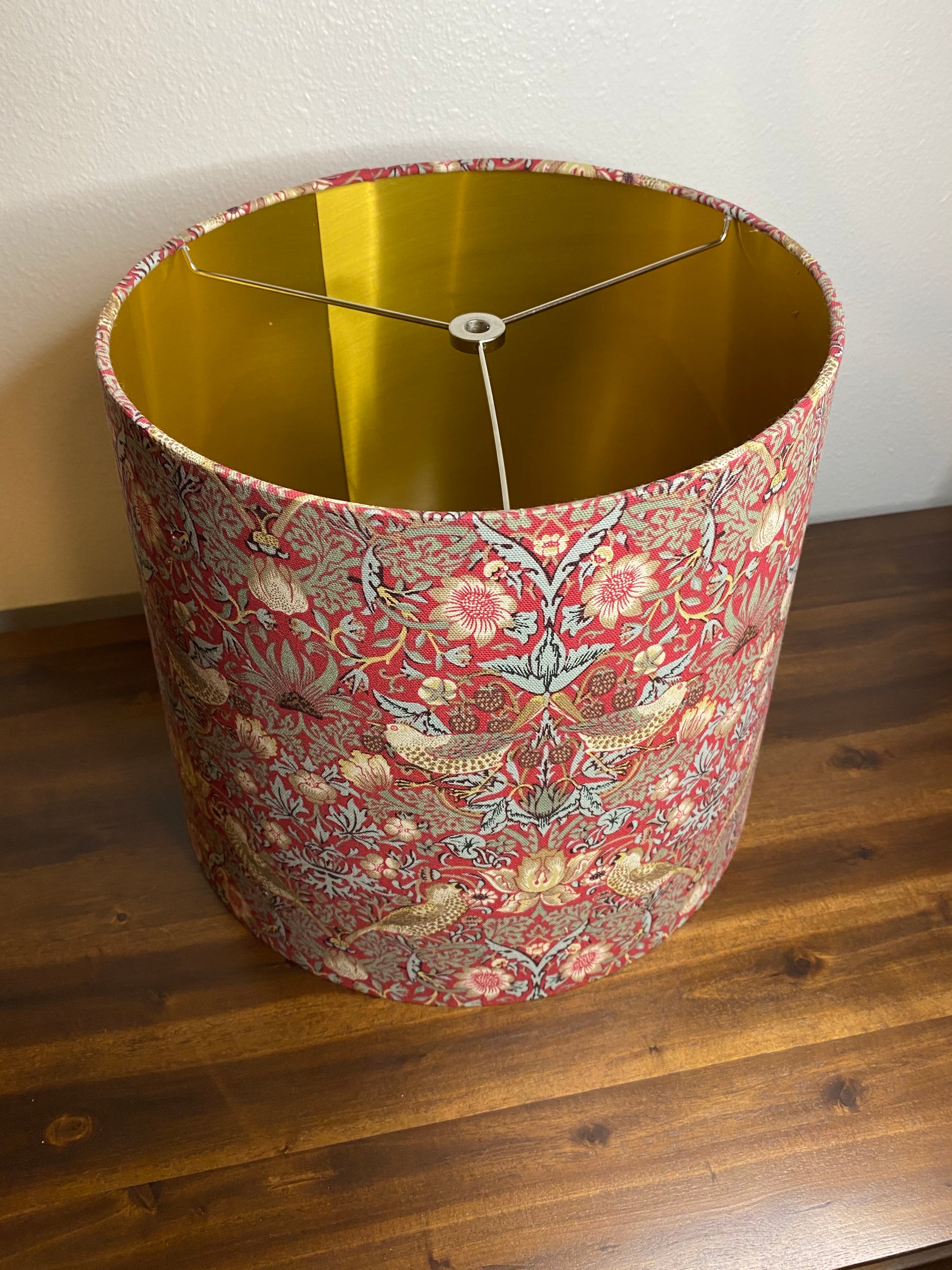 William Morris Strawberry Thief Red Handmade Lampshade – LouSeal