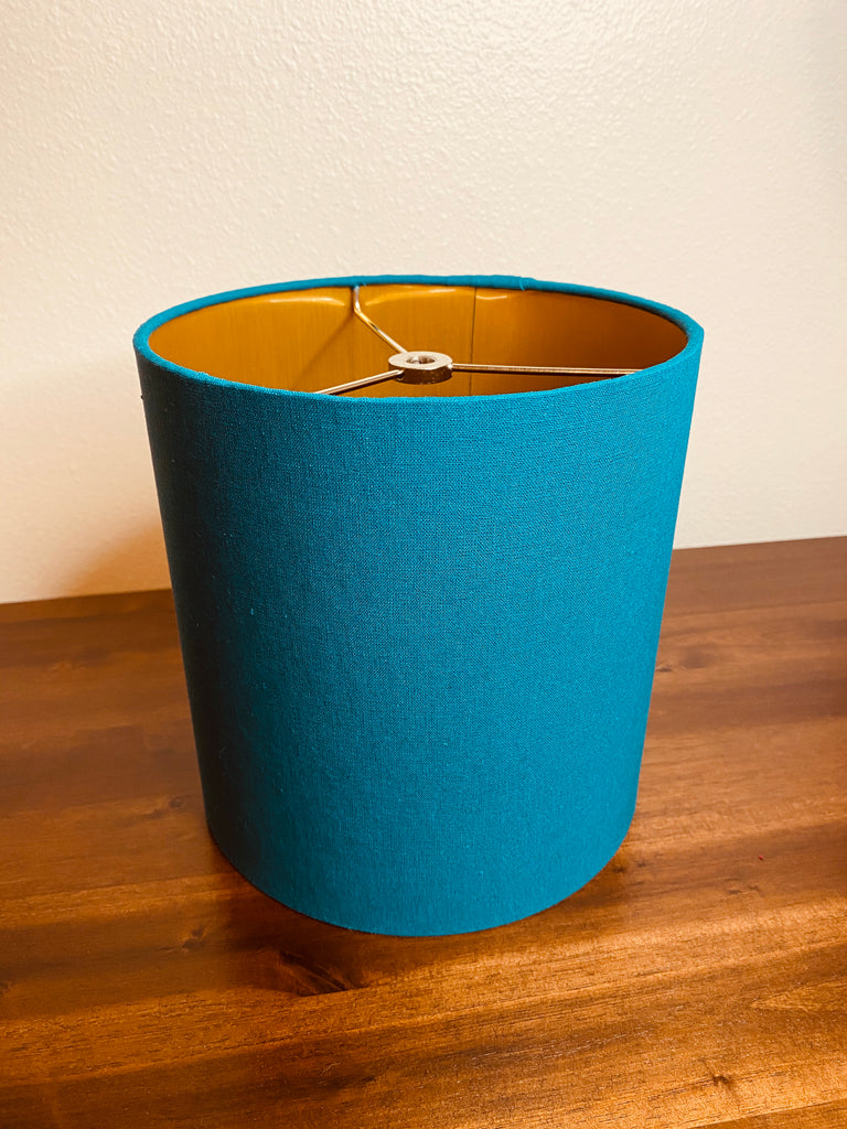 Teal Linen Lampshade