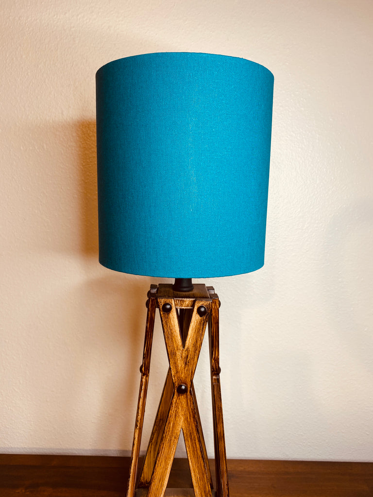 Teal Linen Lampshade
