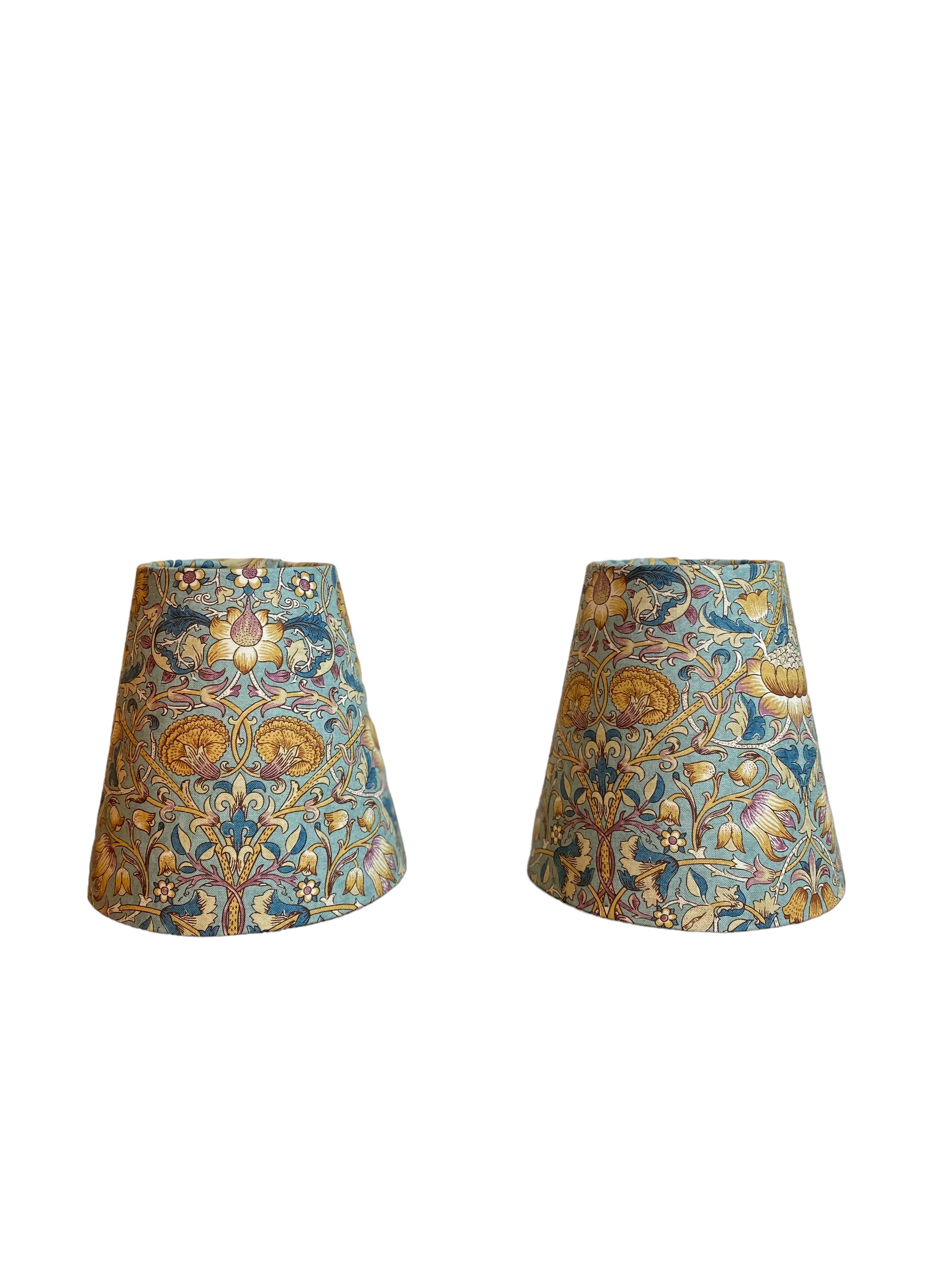 William Morris Standen Lodden Dusk Fabric Sconce Chandelier