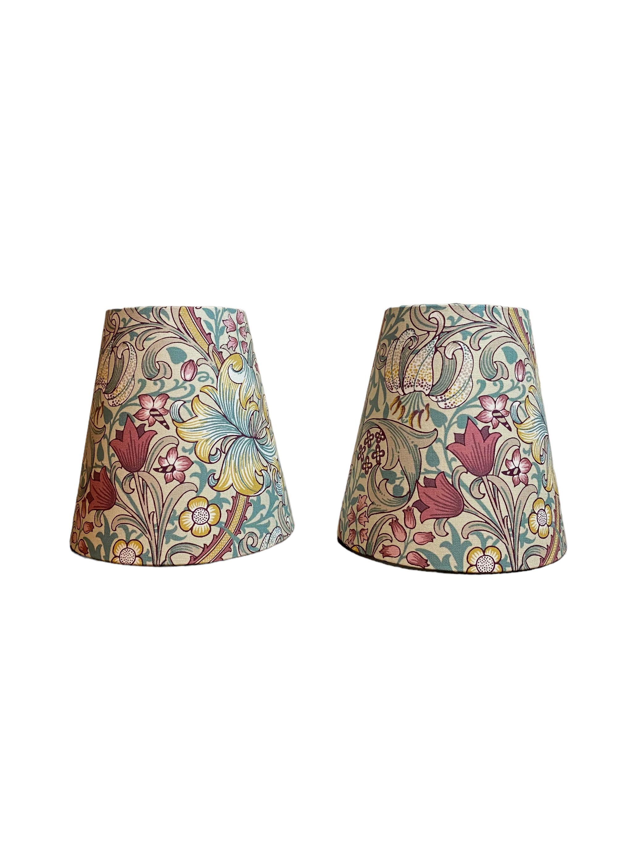 William Morris Golden Lily Dusk Fabric Sconce Chandelier