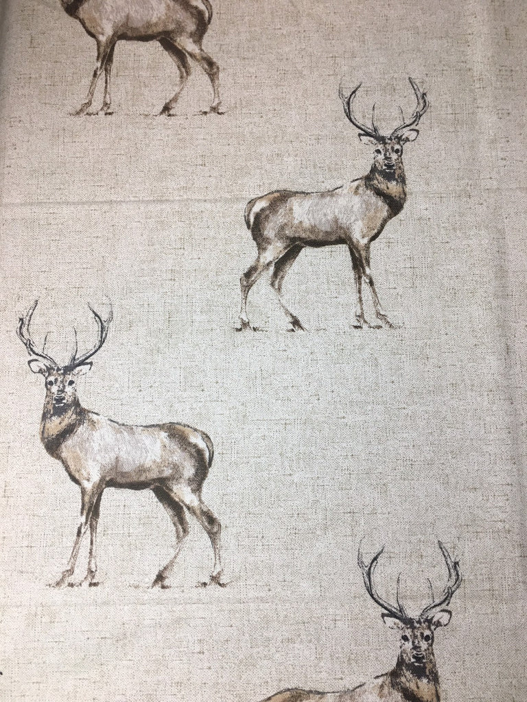 Glencoe Stag Handmade Lampshade fabric pattern