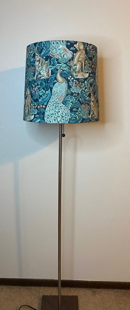William Morris Standen Forest Teal Handmade Lampshade