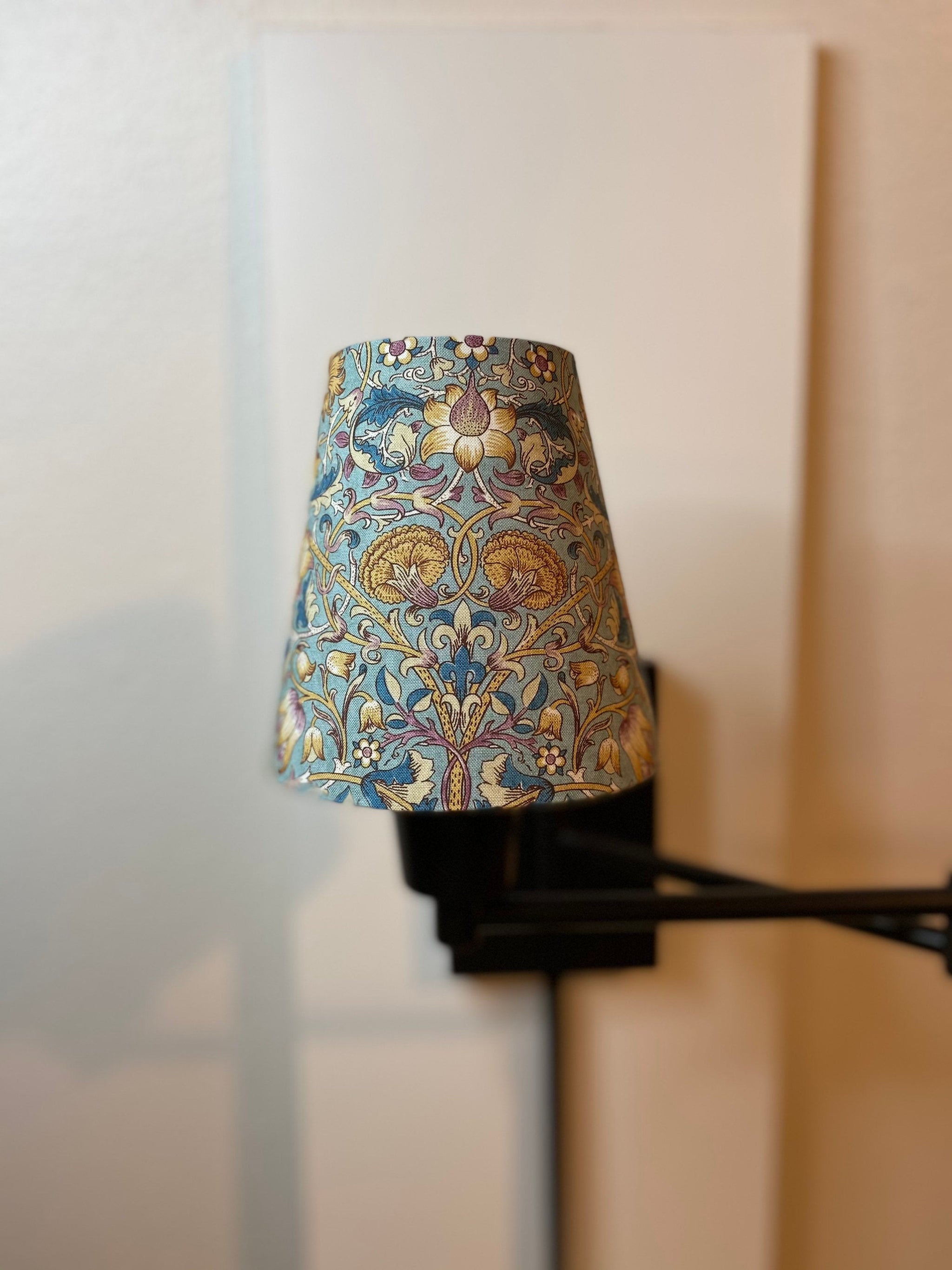 William Morris Standen Lodden Dusk Fabric Sconce Chandelier