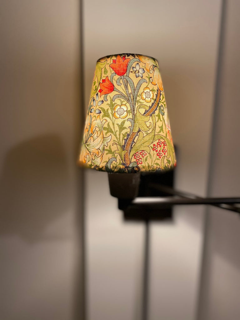 William Morris Golden Lily Fabric Sconce Chandelier Candelabra Lampshade