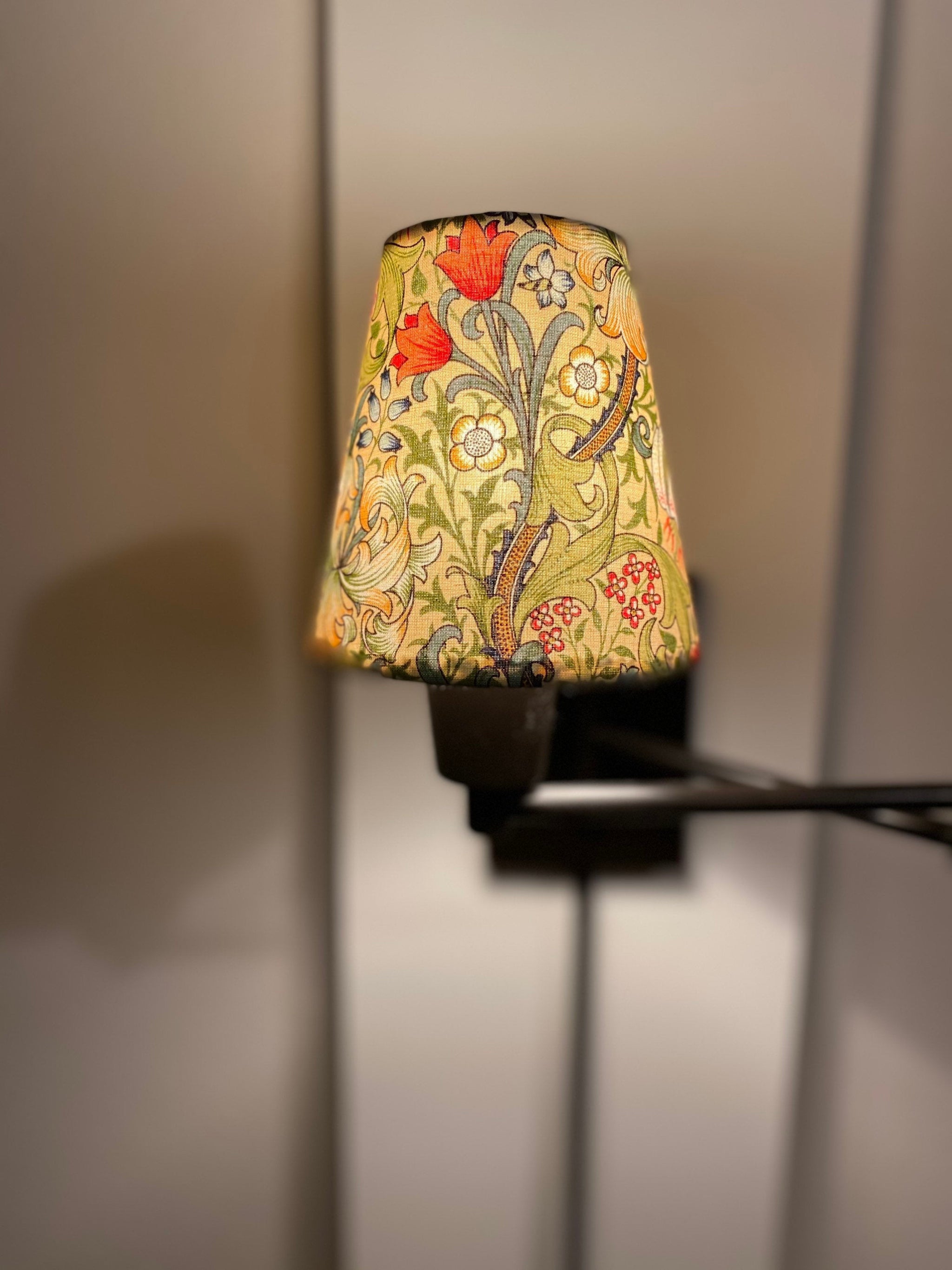 William Morris Golden Lily Fabric Sconce Chandelier Candelabra