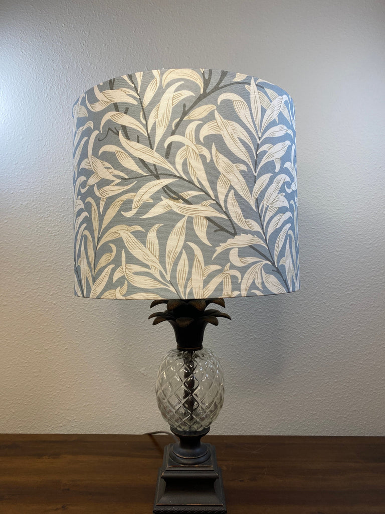William Morris Large Pattern Willow Bough Dove Blue Gray Handmade Lampshade