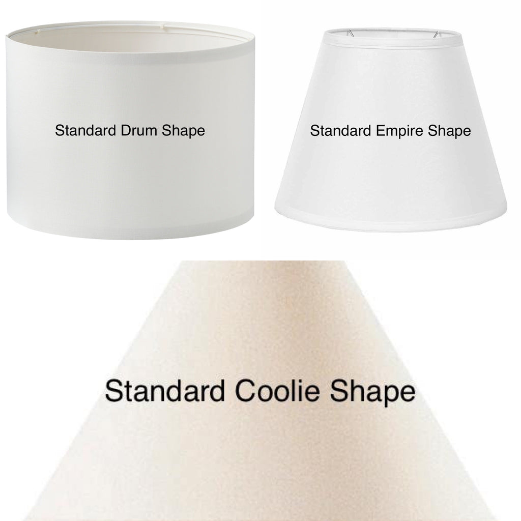 different shapes of lampshades