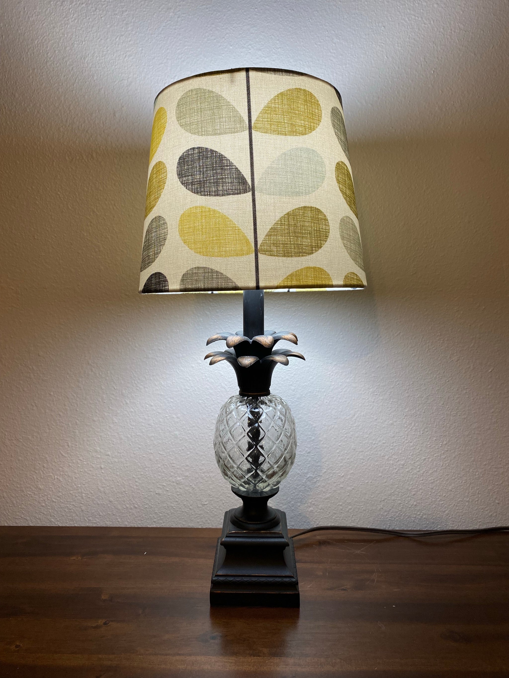 Orla Kiely Scribble Stem Seagrass & Duck Egg Handmade Lampshade